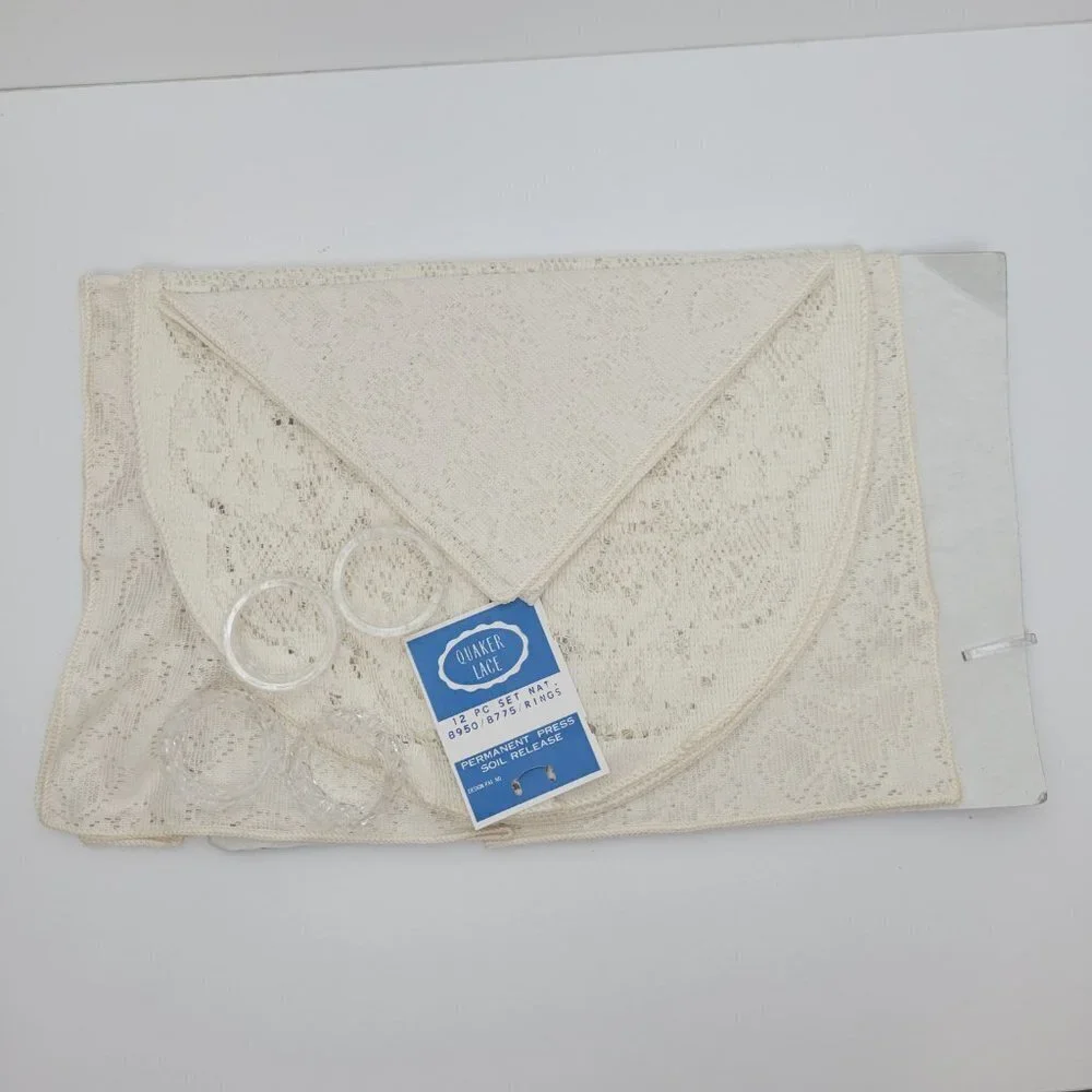 Quaker Lace vintage lace table set 12 pieces